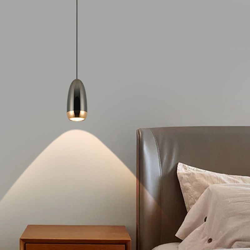 Unique Shape Hanging Lighting Modern Style Metal 1 Light Hanging Lamp for Bedroom