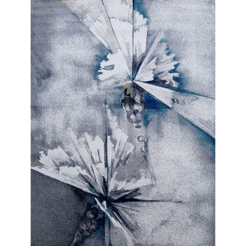 Grijs modern tapijten polyester abstract patroon tapijt niet-slip achterste tapijt voor woningdecoratie