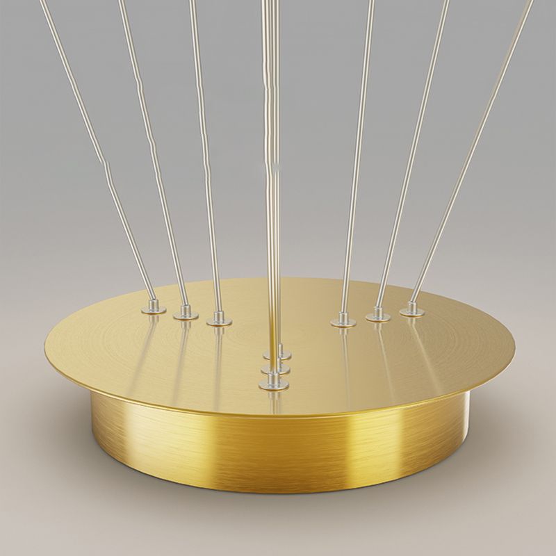 Gold Iron Hanging Pendant Lights Contemporary Hanging Lamps for Dining Room