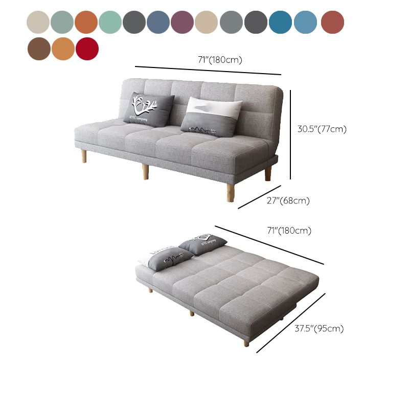 Scandinavian Foldable Futon Sofa Bed Bonded Leather Convertible Sofas