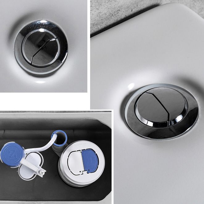 Modern 1-Piece Toilet Bowl White Urine Toilet with Slow Close Seat for Bathroom