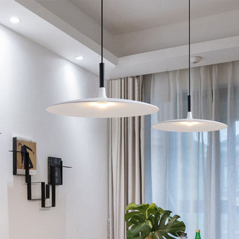 Soucoun volant en aluminium suspendu léger nordique 1-Light Orange / gris / plafond blanc pour salle à manger