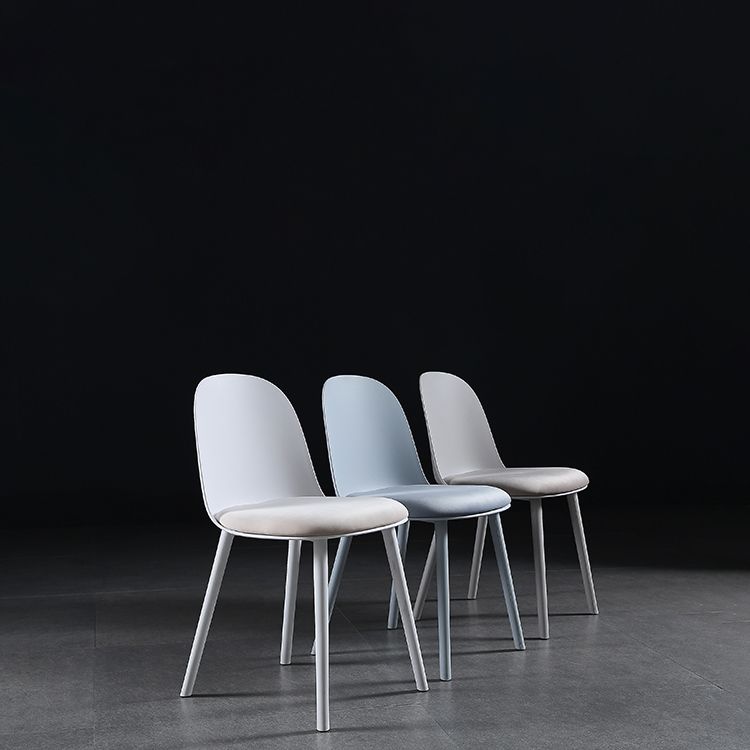Nordic Dining Room Armless Chair Plastic Side Fabric Chair for Kitchen