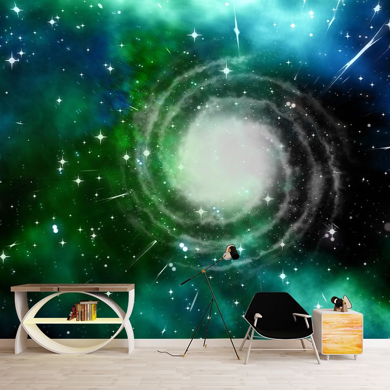 Astronomy Wall Mural Sci-Fi Style Wall Covering for Sitting Room Decor