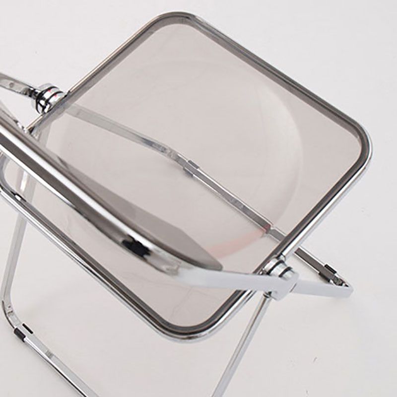 Silla lateral plegable de plástico de diseño industrial para uso doméstico Silla lateral de comedor con respaldo abierto