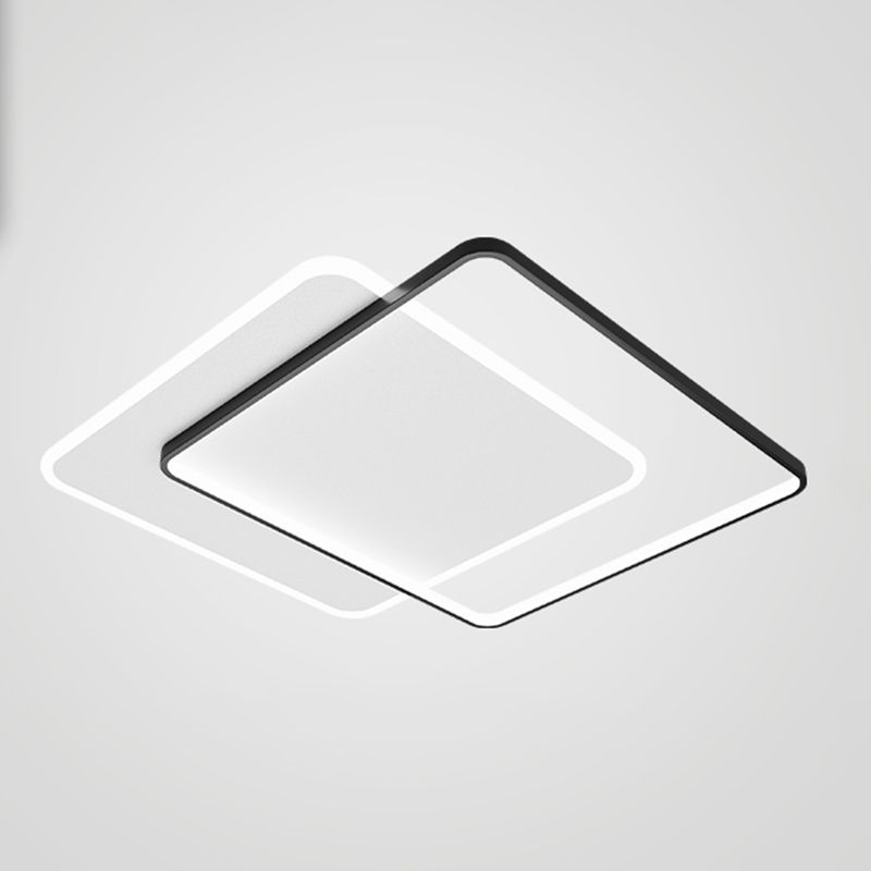 Modern Geometric Flush Mount Ceiling Lights Metal Flush Mount Light Fixtures with Acrylic Shade
