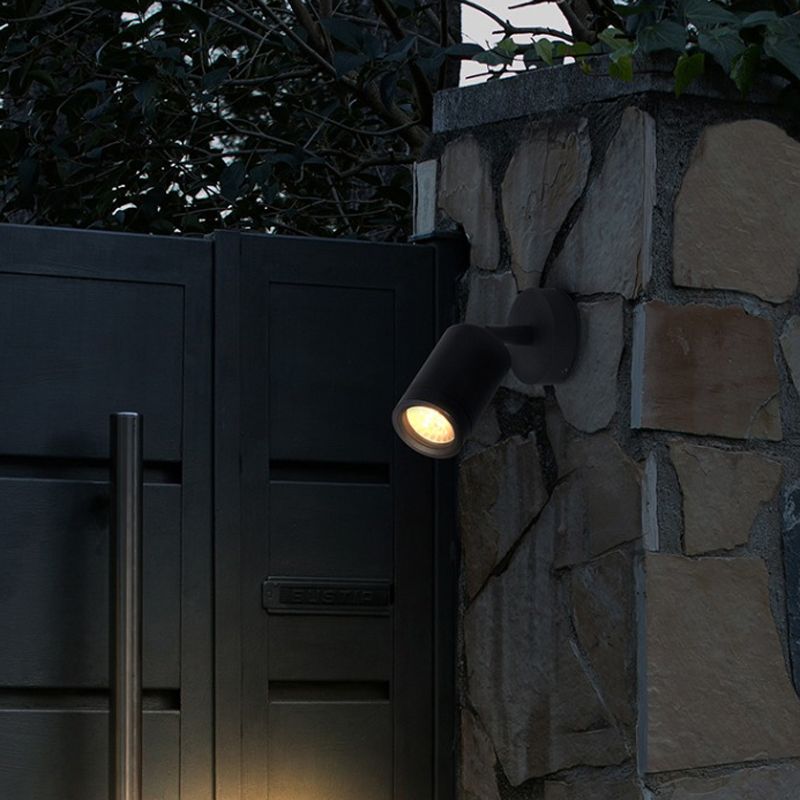 Adjustable 1 - Light Wall Mount Light Modern Wall Reading Spotlight in Dark Black