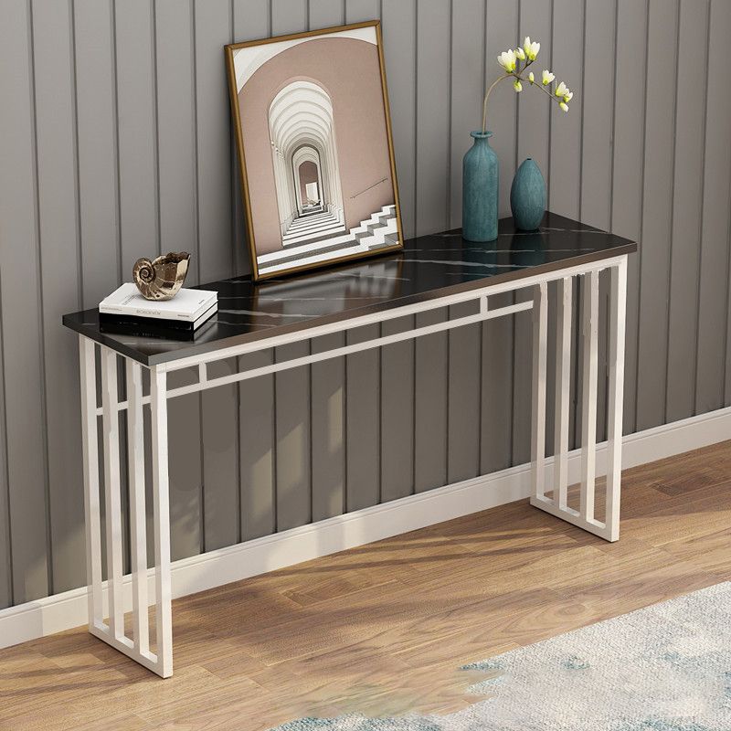 Console Table with Trestle Base Accent Table for Hall 31.5" High