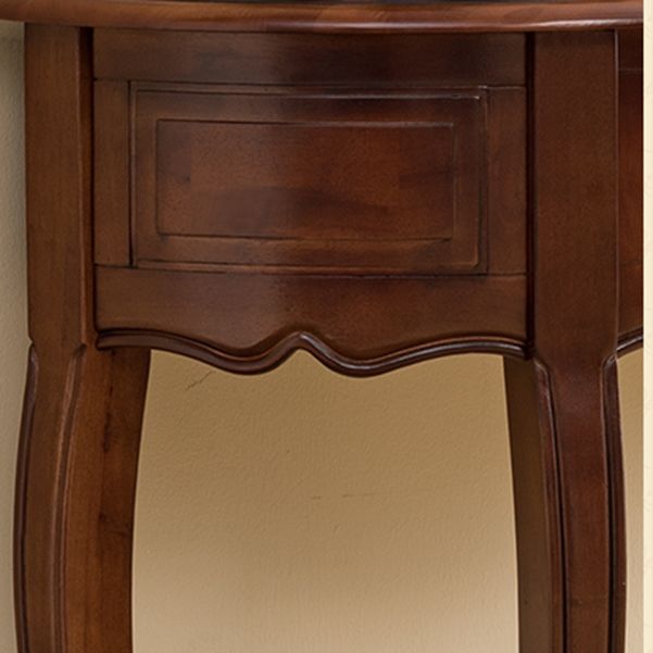 Solid Wood Console Table 13" W Mid-Century Modern Storage Console
