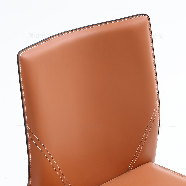 Faux Leather Kitchen Dining Chairs Upholstered Side Chairs with Metal Base