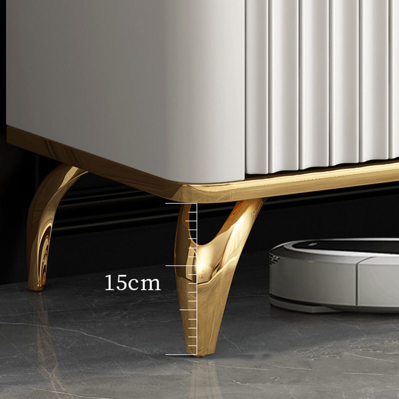 Glam Engineered Wood Horizontal Storage Chest Bedroom Chest with Drawers