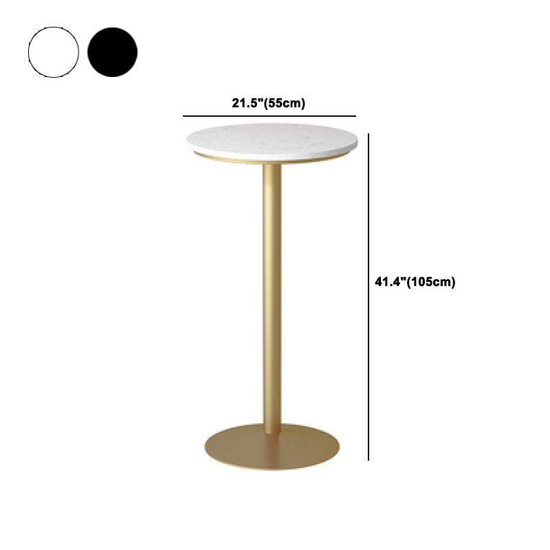 Glam 1/2/3/5 Pieces Artificial Marble Bar Table Set Fixed Table Counter Set