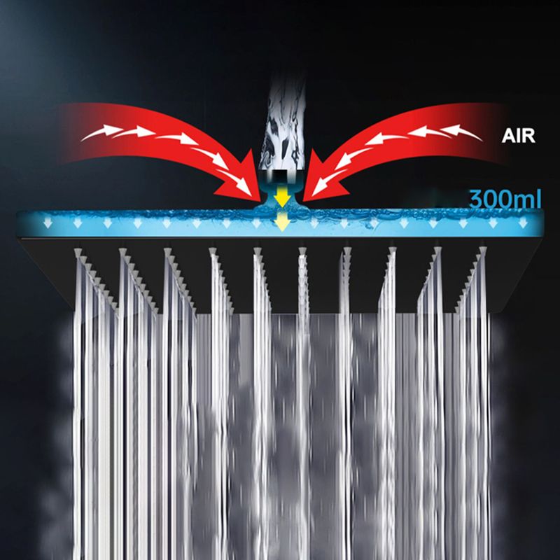 Contemporary Shower Head Combo Fixed Shower Head Stainless Steel Wall-Mount Shower Head