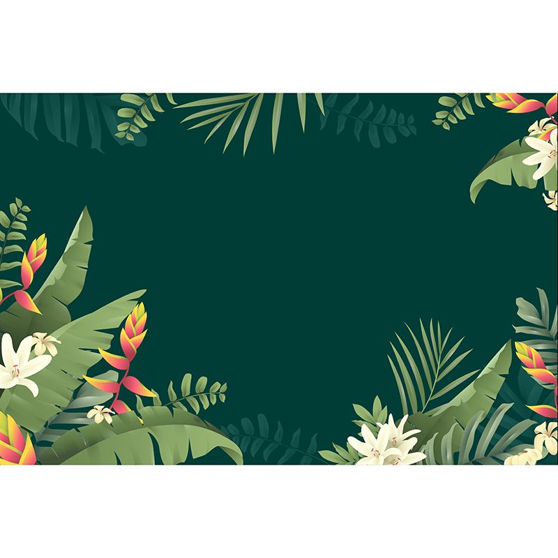 Environment Friendly Murals Tropical Style Leaves Murals for Wall Decor