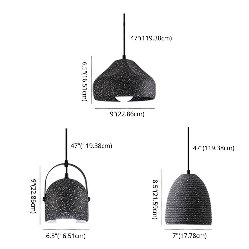 Cement Pendant Ceiling Lights with Shade Modern 1 Light Pendant Lamp
