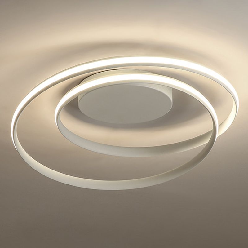 Simplicity Circle Ceiling Flush Mount Light Metal LED Bedroom Close to Ceiling Lamp