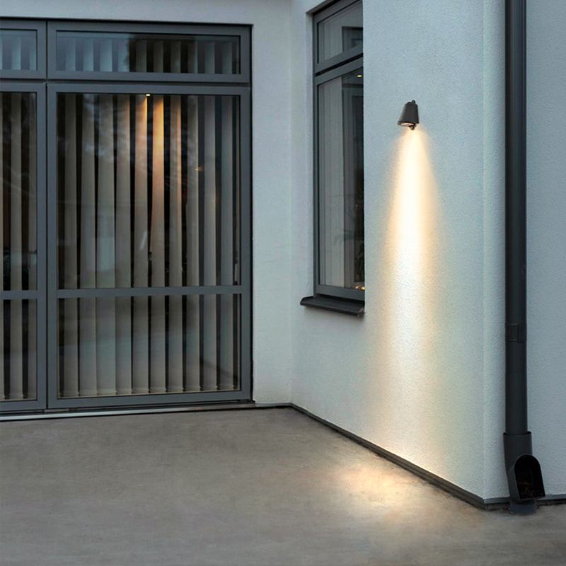 Style minimalisme de style moderne lampe de la lampe à la lampe extérieure en métal appliques murales