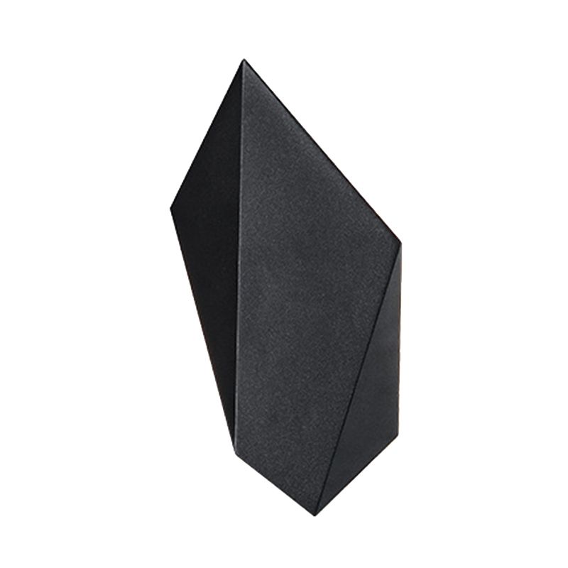 Black LED Wall Lamp Modern Wall Mount Lamp with Acrylic Shade for Bedroom