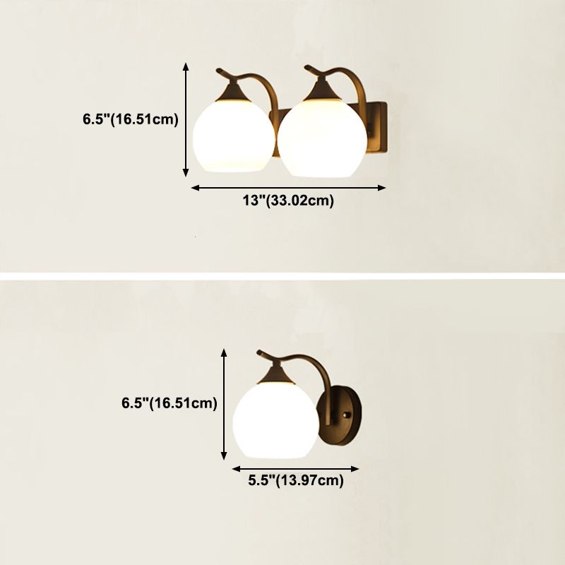 Schwarz schmiedeeisere Wandleuchte Industrieschlafzimmer Kuppel Wandmontage Lampe