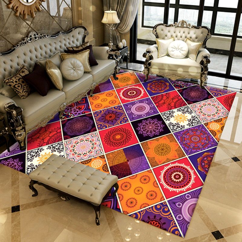 Americana Living Room Tapijt Multi-kleuren Southwestern Print Tapijt Polypropyleen Anti-slip Machine Wasbaar Rug