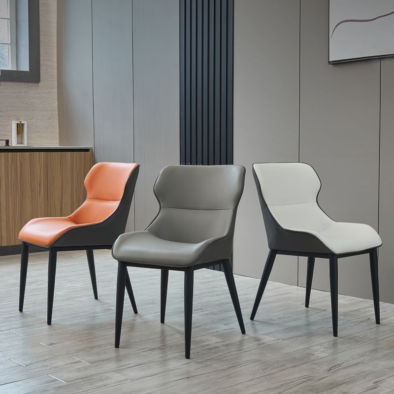 Dining Room Side Chairs Modern Faux Leather Kitchen Chair for Home