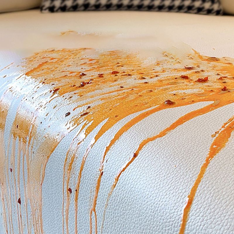 29.5" H Contemporary Faux Leather Pillow Top Arm Sofa for Living Room