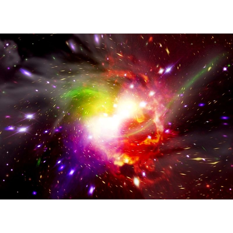 Dark Color Contemporary Wall Mural Huge Black Hole Wall Covering for Living Room