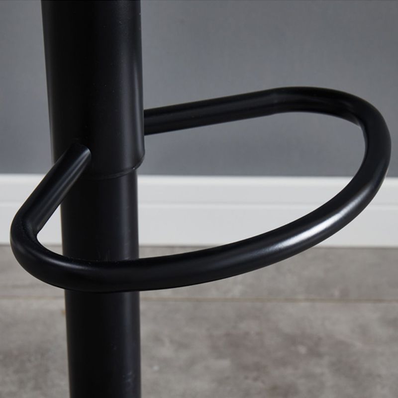 Contemporary Adjustable Height Swivel Backrest Bar Stool with Footrest