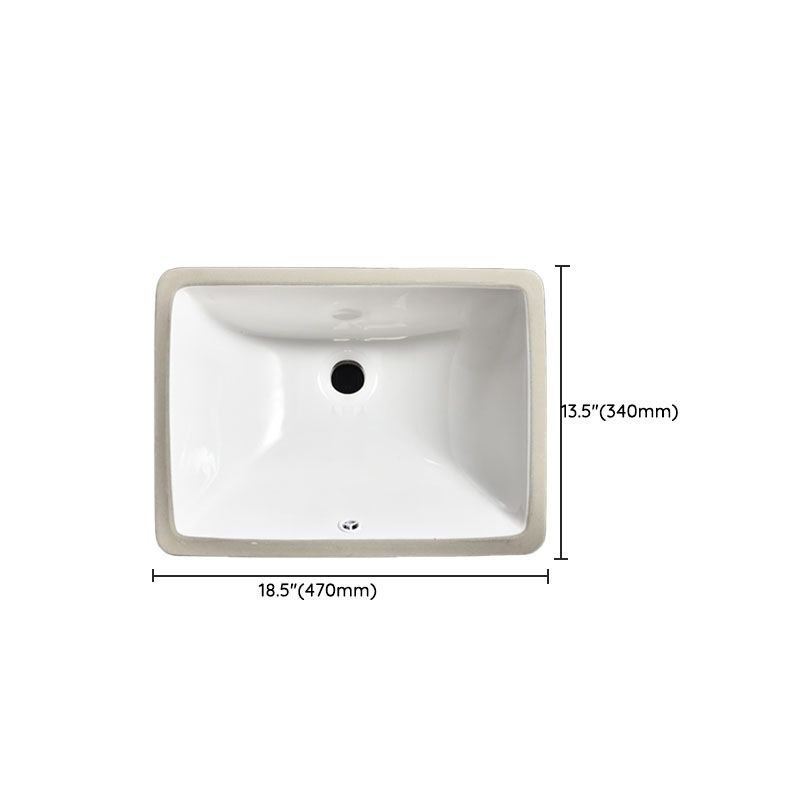 Contemporary Wash Stand Ceramic Metal Undermount Bathroom Sink