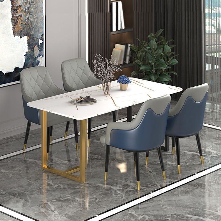 Nordic 1/5/7 Pieces Dining Set Rectangle Stone Dining Table for Dining Room Kitchen