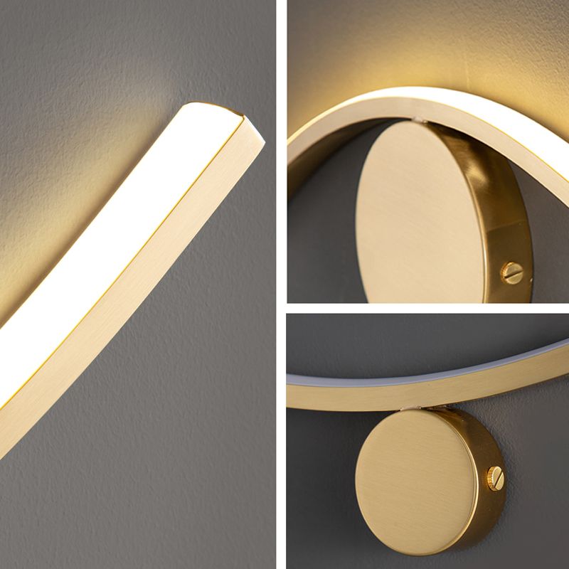 Modern Metal Wall Sconce Linear Shape Wall Light with Silicone Shade for Bedroom