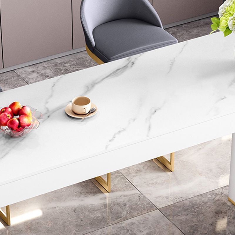 Rectangle Bistro Bar Table Sintered Stone Bar Table with Shelves