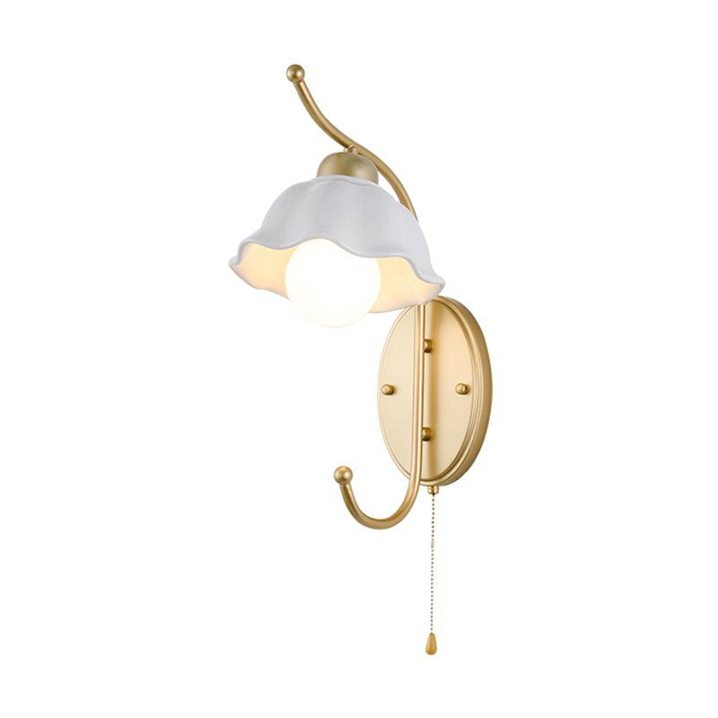 Modern Gold Vanity Lighting Ceramic Shade Wall Light Fixture for Bathroom
