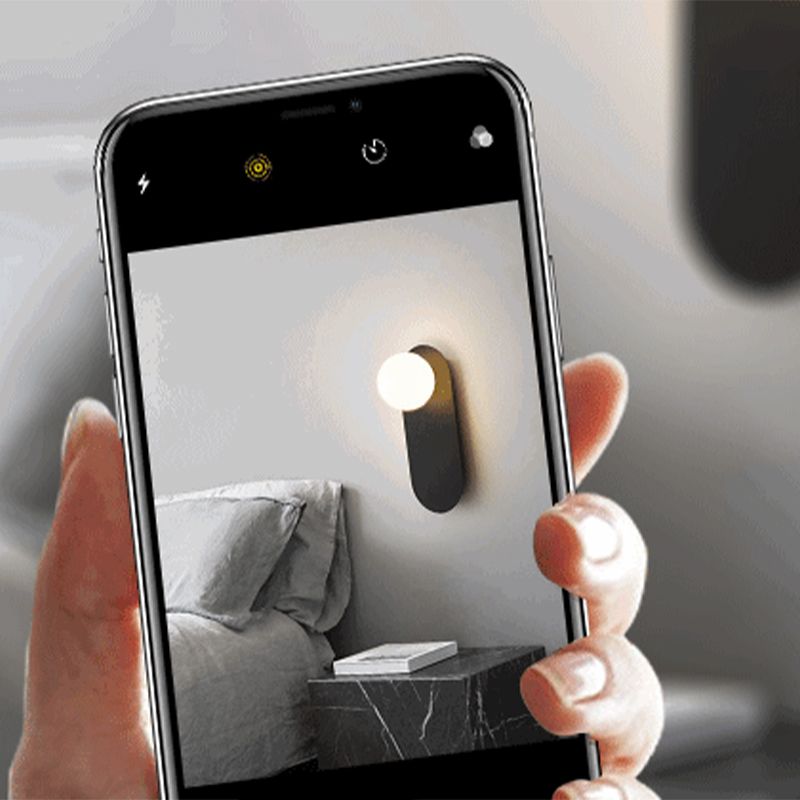 Single Modernism White/Black Wall Mounted Sconce Glass Shaded Wall Light