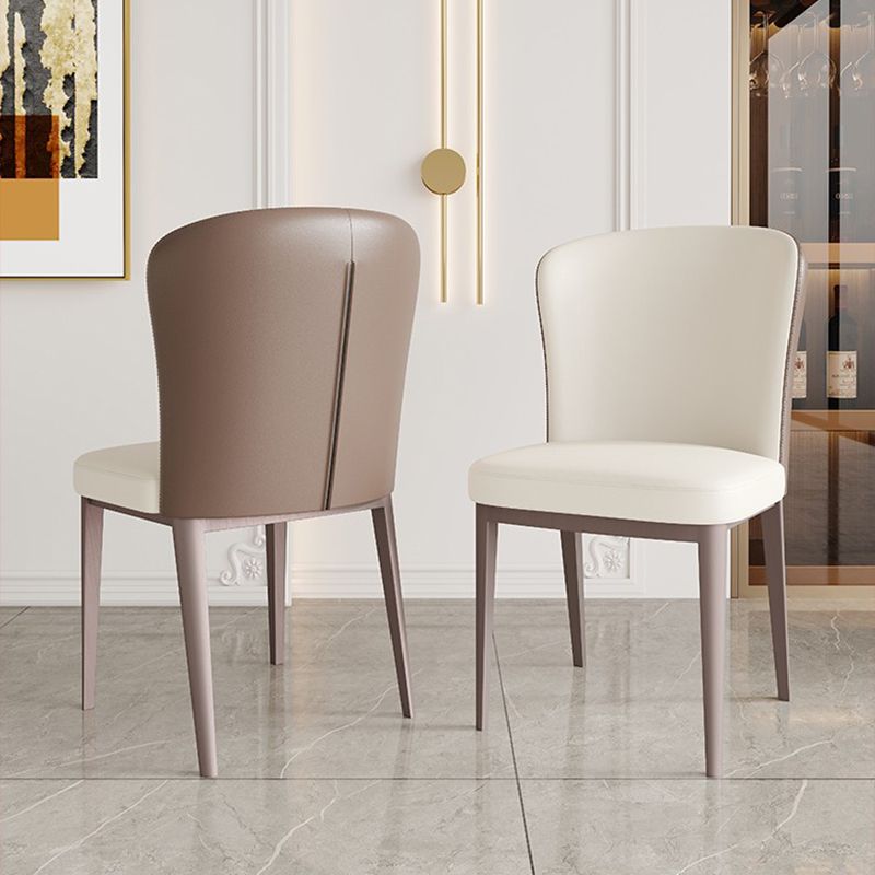 Sillas de comedor contemporáneas que cenan las sillas laterales sin brazos con las piernas del metal