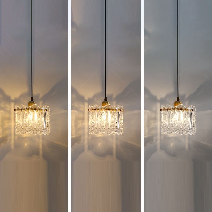 Gold Glass Pendant Lighting Fixtures Minimalism Ceiling Pendant for Dining Room