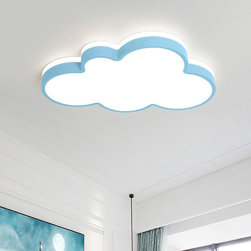 Cloud Flush Light Fixtures 1 Light Acrylic Minimalist Flush Mount Ceiling Light Fixture