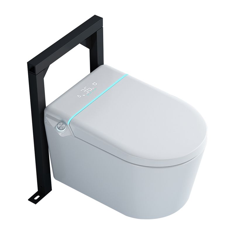 Elongated Wall Hung Toilet Set Temperature Control Wall Mounted Bidet