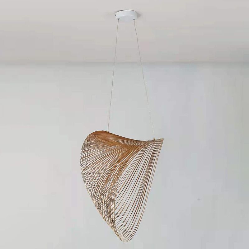 Tornado LED Pendant Lighting Designer Style Wooden Dining Room Hanging Lamp Fixture