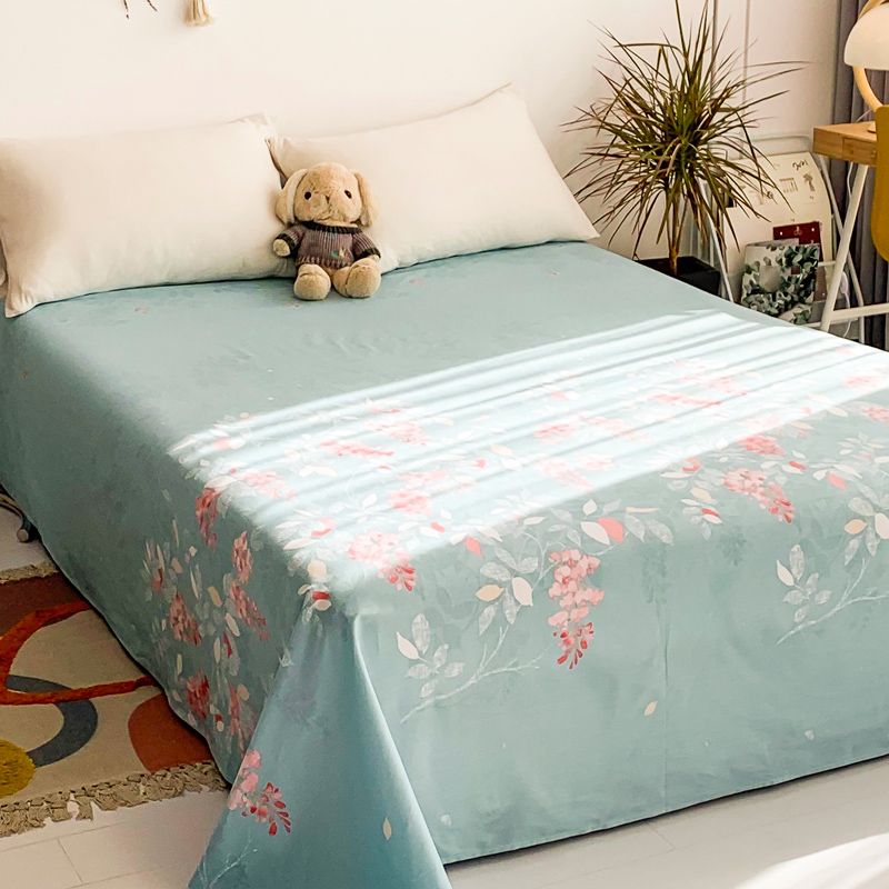 Sheet Set Cotton Floral Printed Wrinkle Resistant Ultra Soft Breathable Bed Sheet Set