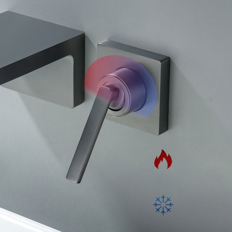 Modern Bathroom Faucet Solid Color Wall Mounted Bath Faucet Trim