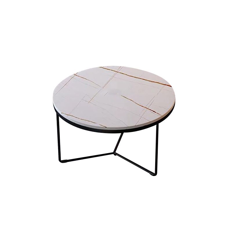 Round Slate Coffee Table Minimalist Coffee Table for Living Room