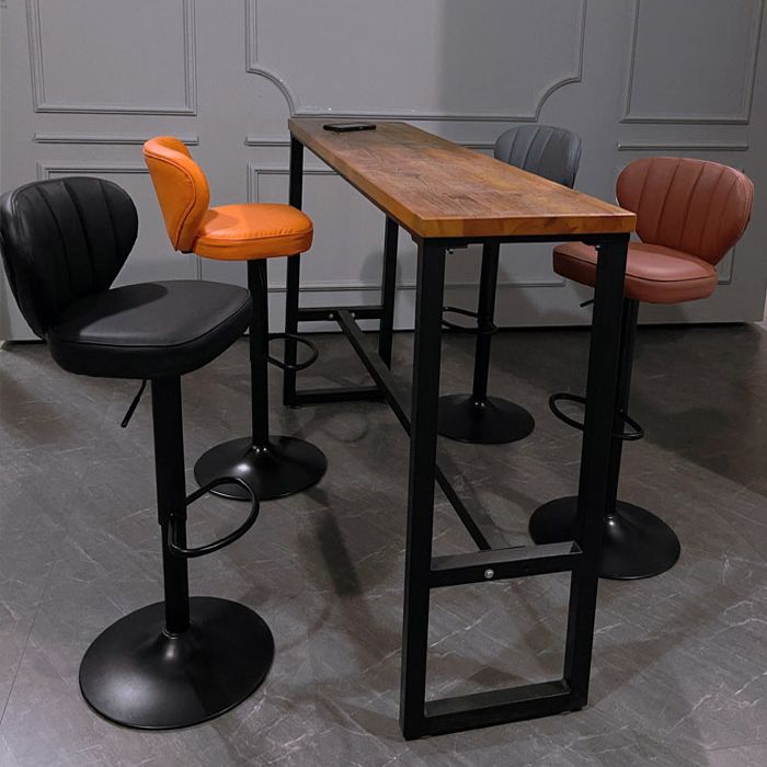 Modern Liftable Bar-stool Metal Counter Bar Stool with Metal Legs for Restaurant
