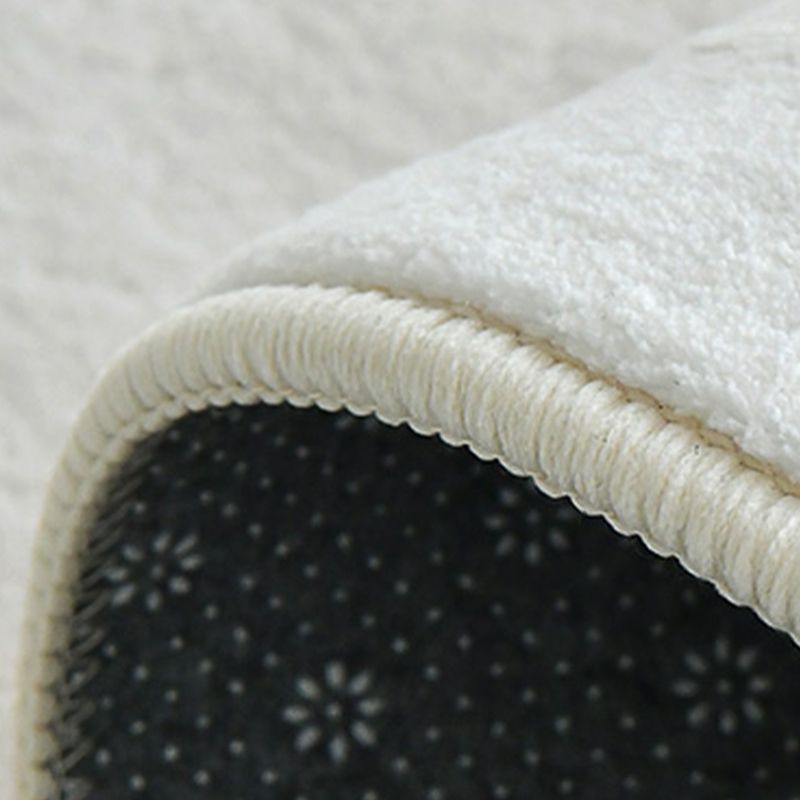 White Stripe Print Carpet Modern Polyester Area Rug Non-Slip Backing Rug for Home Decor