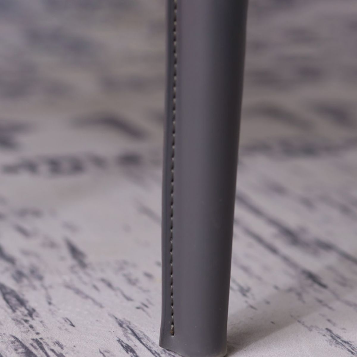 Silla de estudio estilo diseñador, silla de comedor Parsons de cuero con acabado mate (juego de 2)