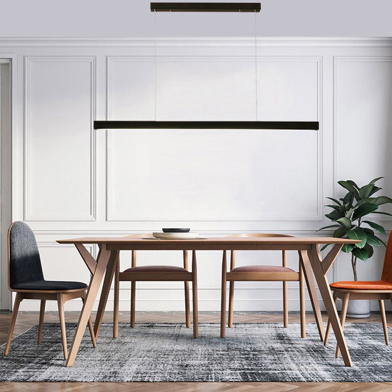 Modern Pendant Lighting for Kitchen Island Linear Pendant Lighting Hanging Lamp in Black