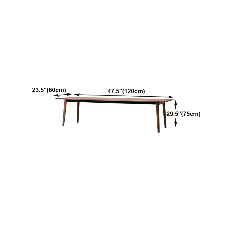 Mesa de comedor rectangular contemporánea con tapa de madera de pino y 4 patas