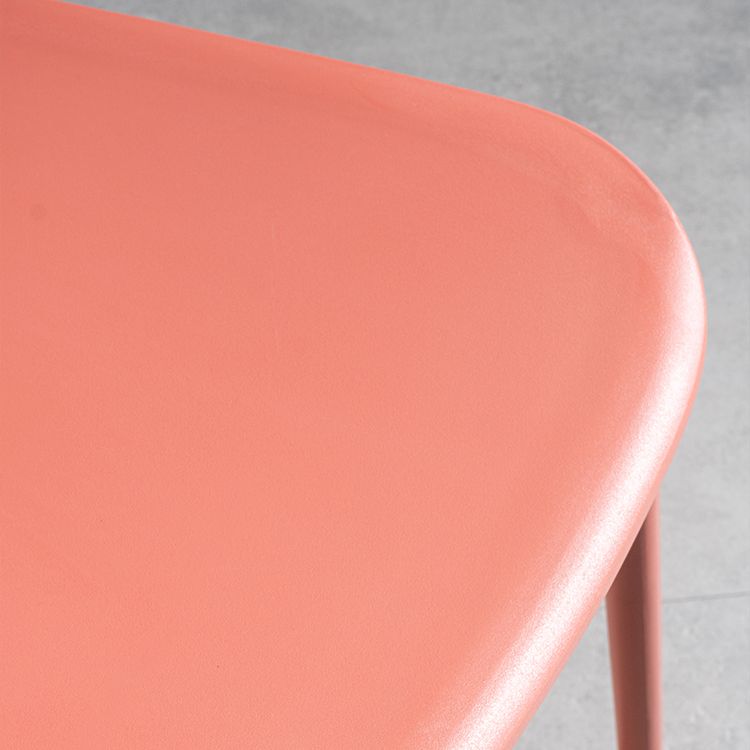 Chaise de salle à manger contemporaine en plastique sans bras, chaise latérale de salle à manger à dossier ouvert pour la cuisine