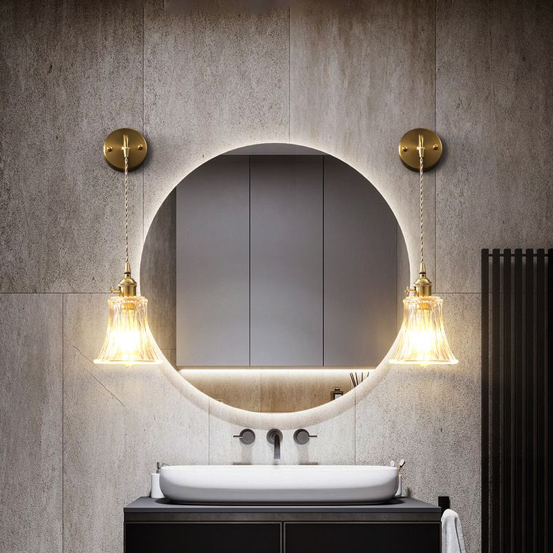 Modern Style Vanity Light Creative Glass Wall Light Sconce for Washroom