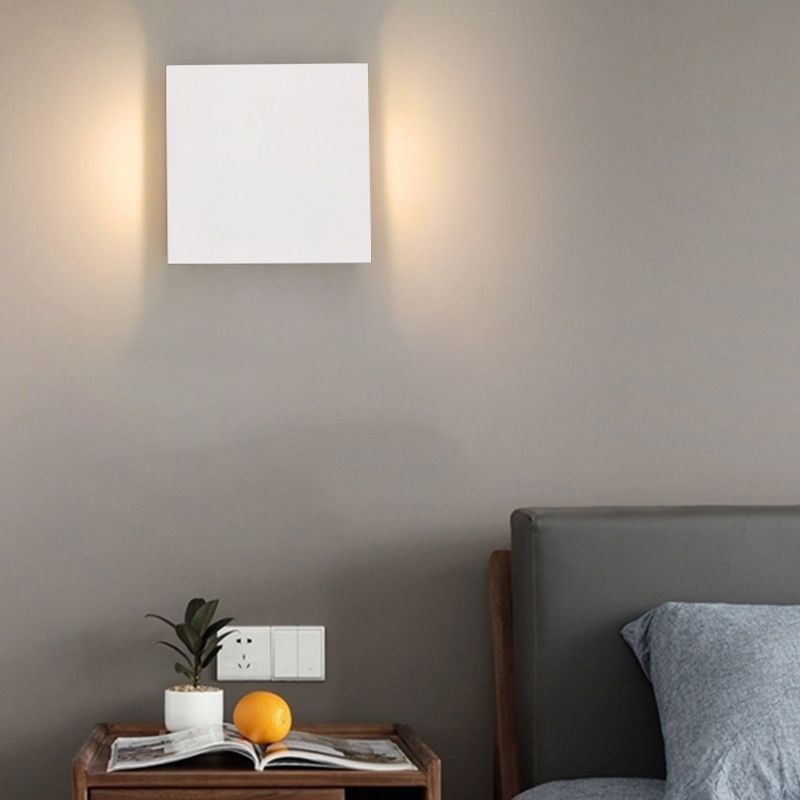 Contemporary Aluminum Wall Light Cube 4" Wide Wall Washer for Living Room